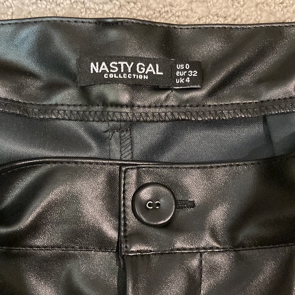 Nasty Gal High Waisted Faux Leather Shorts - Picture 3 of 9